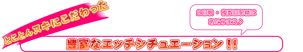 とことんヌキにこだわった 豊富なエッチシチュエーション!!